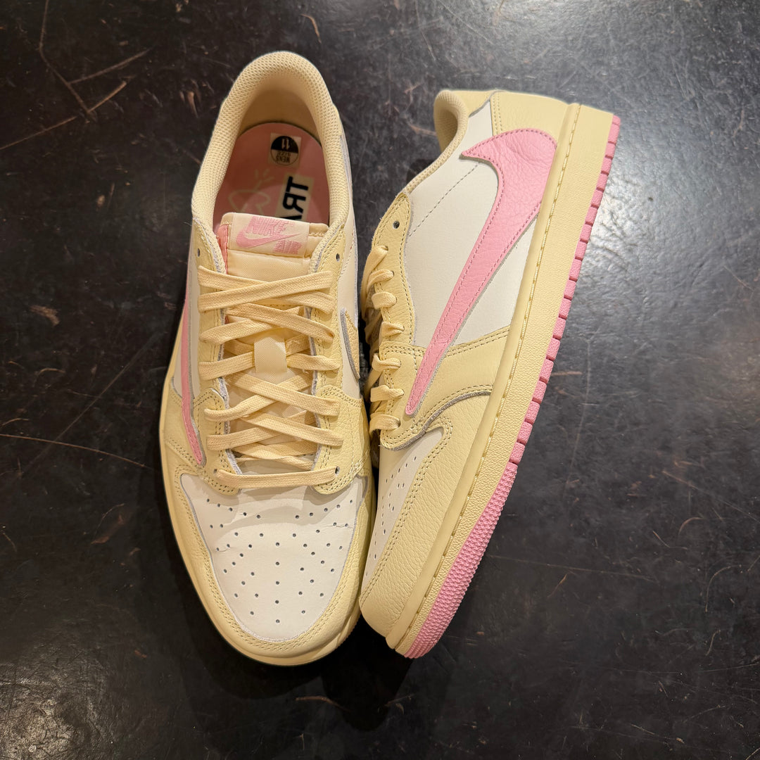 Jordan 1 Retro Low OG SP Travis Scott Shy Pink (NO EXTRA LACES) (PREOWNED)