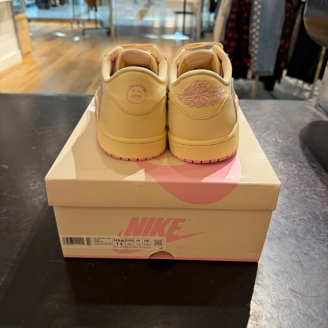 Jordan 1 Retro Low OG SP Travis Scott Shy Pink (NO EXTRA LACES) (PREOWNED)