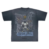 Travis Scott x FC Barcelona Washed Spray Logo Tee Black