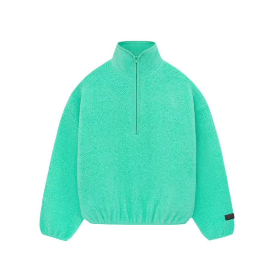 Fear of God Essentials Polar Fleece Half Zip Mockneck Mint Leaf