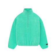 Fear of God Essentials Polar Fleece Half Zip Mockneck Mint Leaf