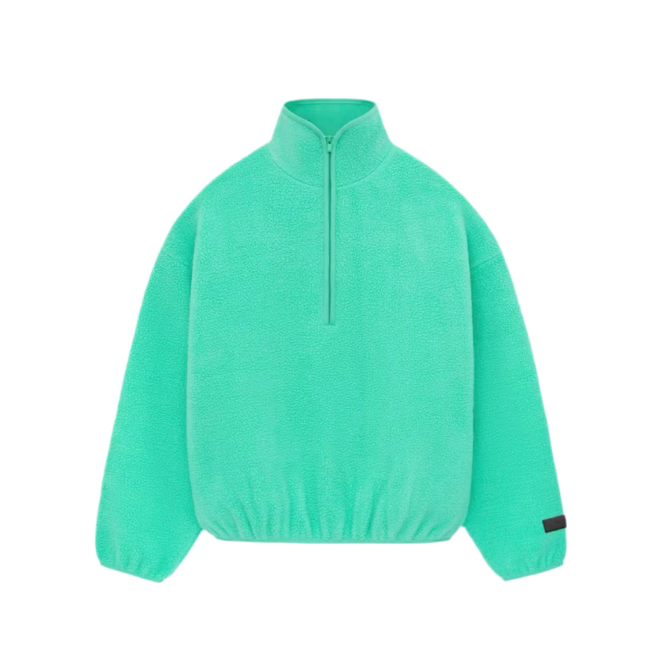 Fear of God Essentials Polar Fleece Half Zip Mockneck Mint Leaf