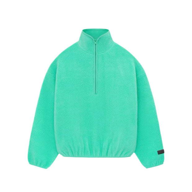 Fear of God Essentials Polar Fleece Half Zip Mockneck Mint Leaf
