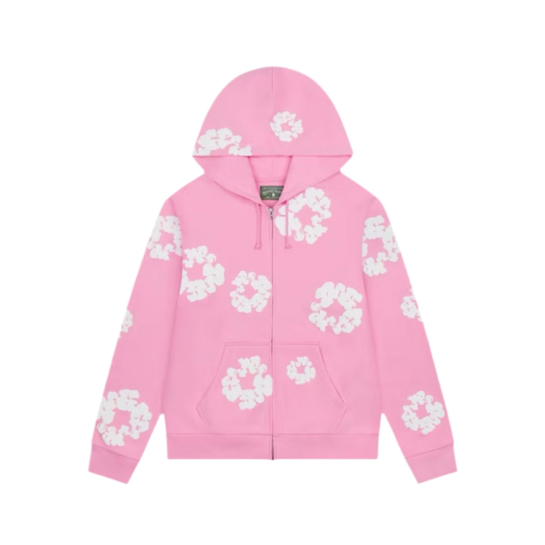 Denim Tears Cotton Wreath Zip Hoodie Pink