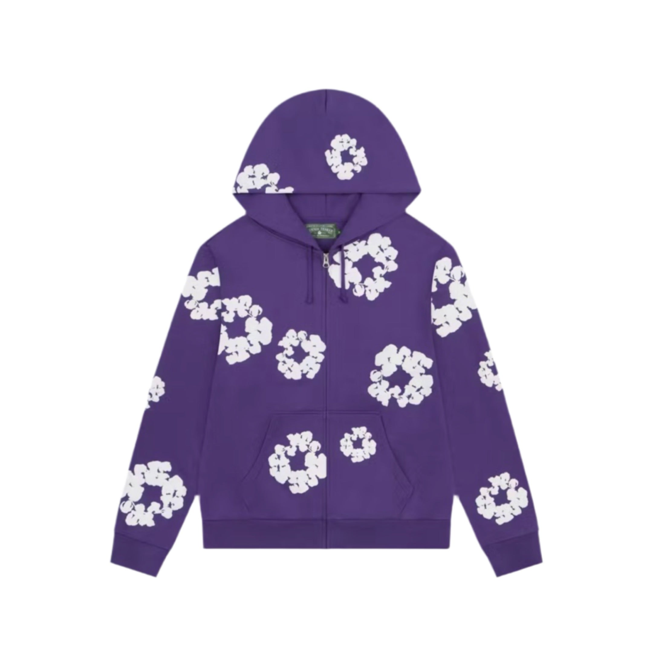 Denim Tears Cotton Wreath Zip Hoodie Purple