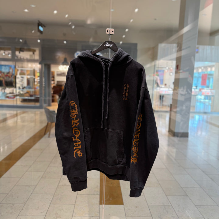 Chrome Hearts Vertical Logo FU Hood Hoodie Black Brown (PREOWNED)