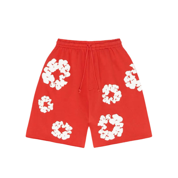 Denim Tears Cotton Wreath Shorts Red