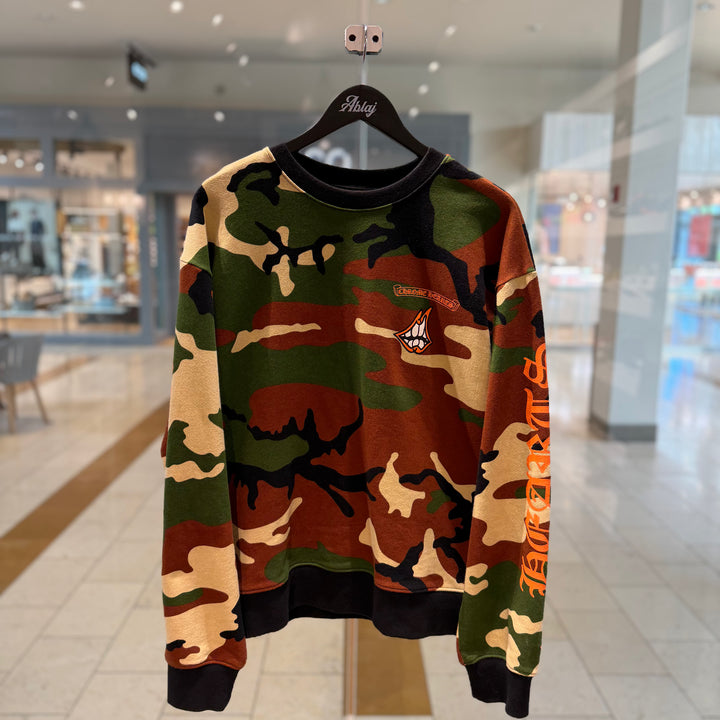 Chrome Hearts Caution Camo Crewneck (PREOWNED)