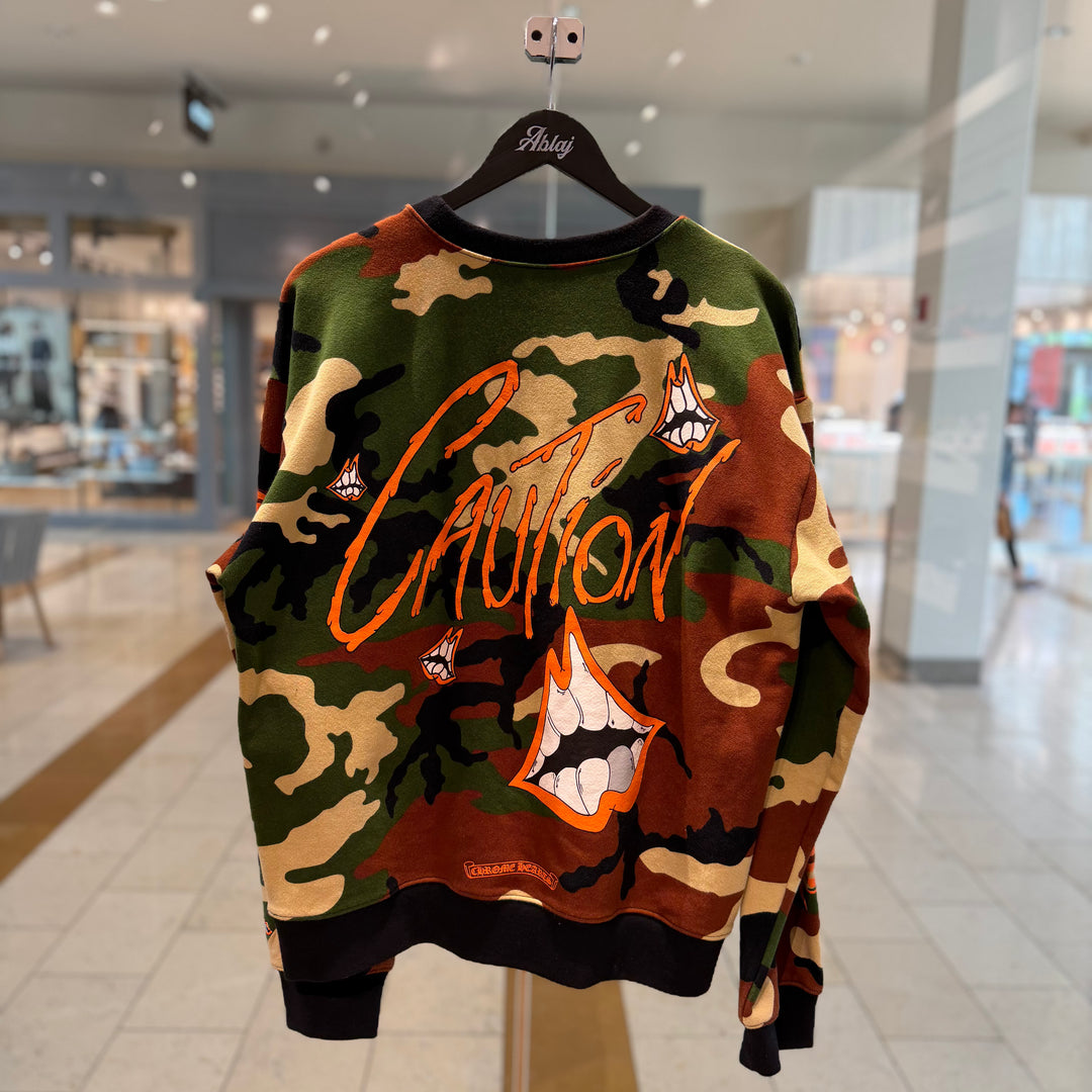 Chrome Hearts Caution Camo Crewneck (PREOWNED)