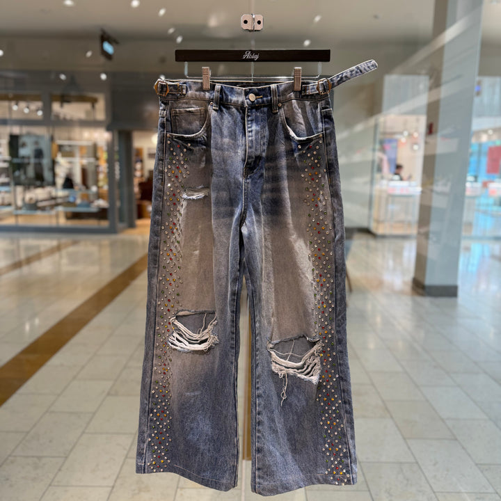 HMDD Crystal Denim Jeans (PREOWNED)