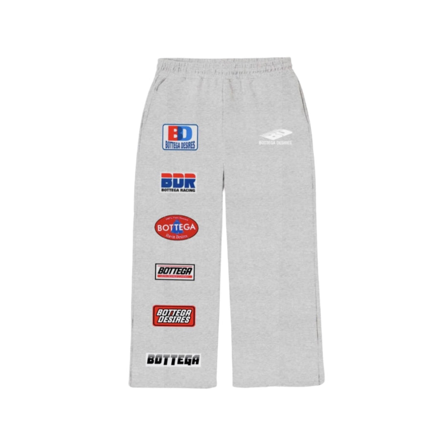 Bottega Desires Patches Sweatpants Grey