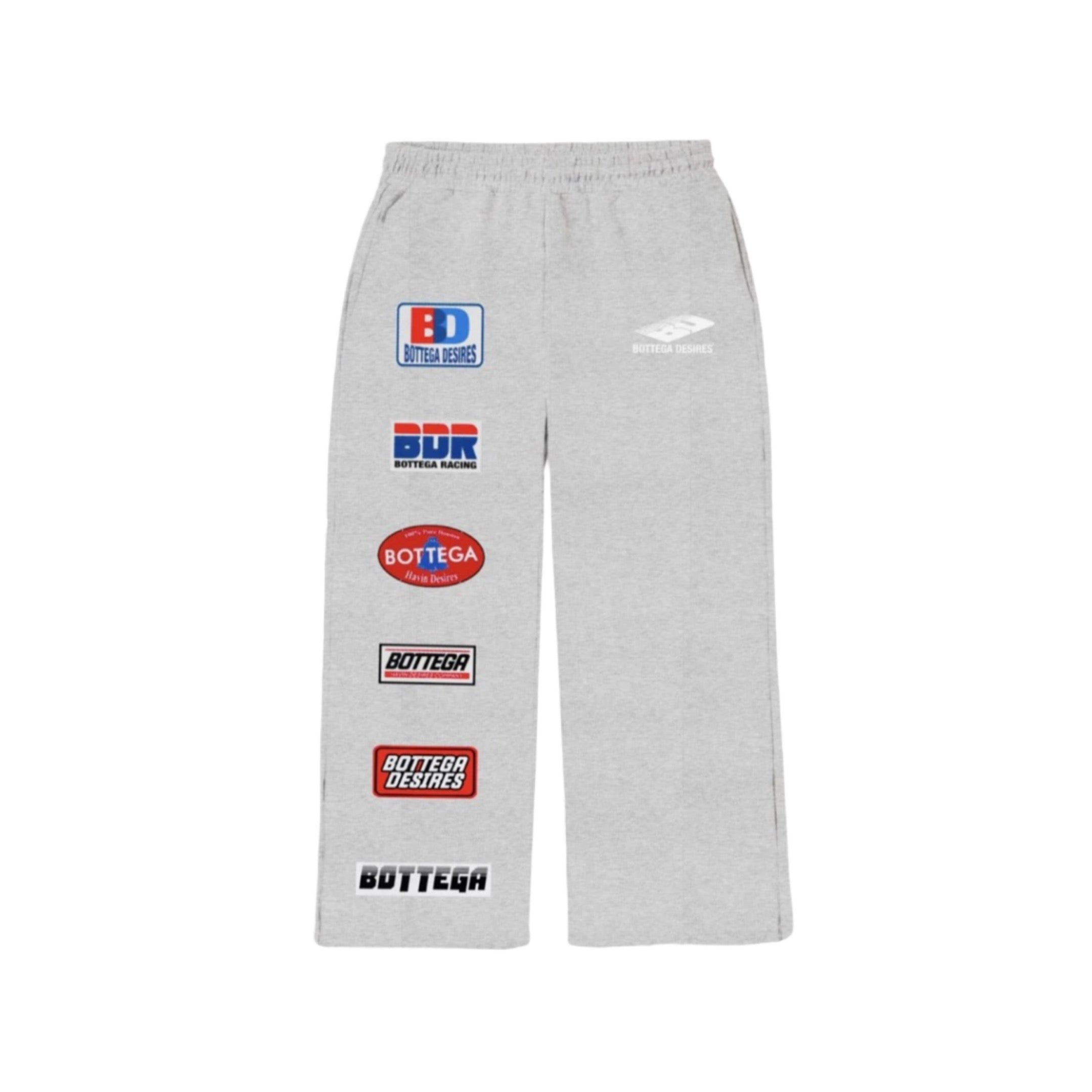 Bottega Desires Patches Sweatpants Grey