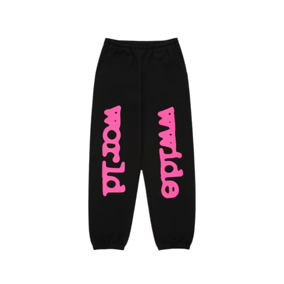 SP5DER Beluga Angel Number Sweatpants Black