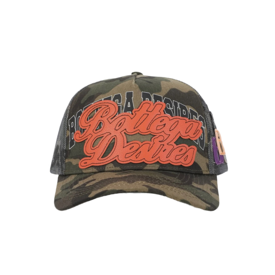 Bottega Desires Trucker Hat (Camo)