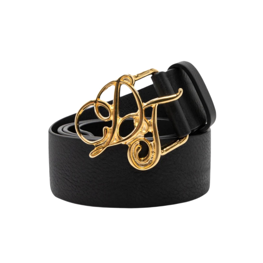 Denim Tears Metallic Gold Script Belt