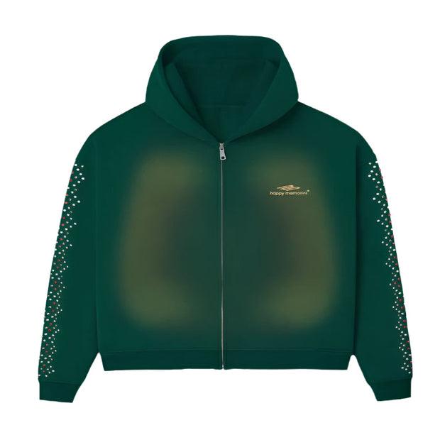 HMDD Crystal Zip Up (Green Bean)