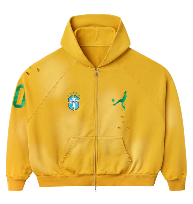 HMDD L&F Brasil Zip Up Hoodie (Rio Gold)