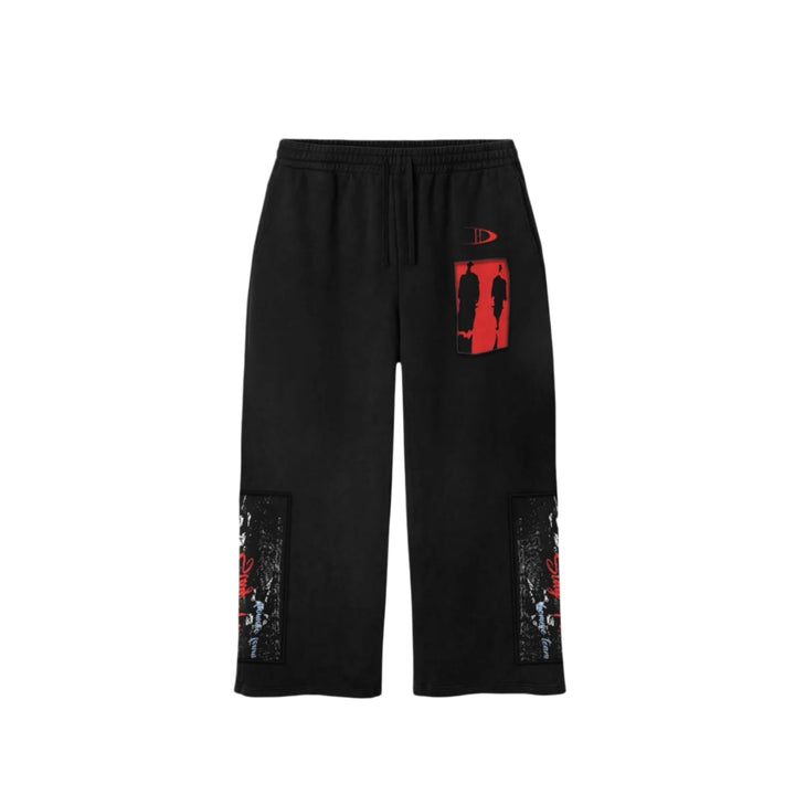 Daven Homme Uncharted Black Applique Sweatpants