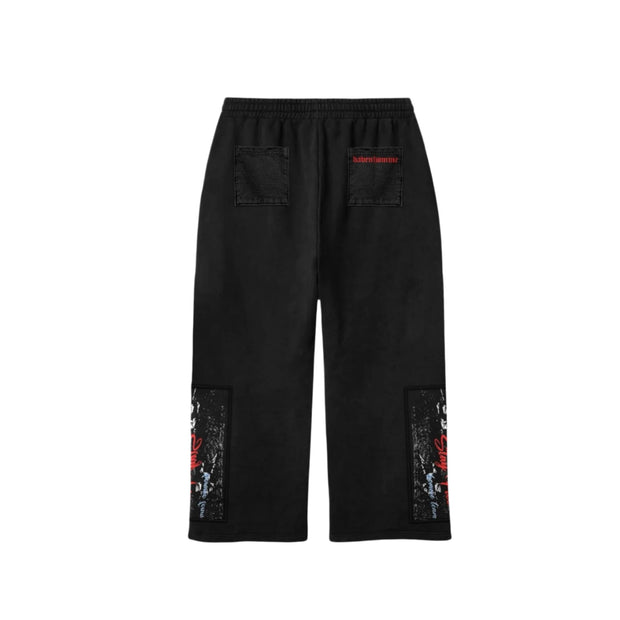 Daven Homme Uncharted Black Applique Sweatpants