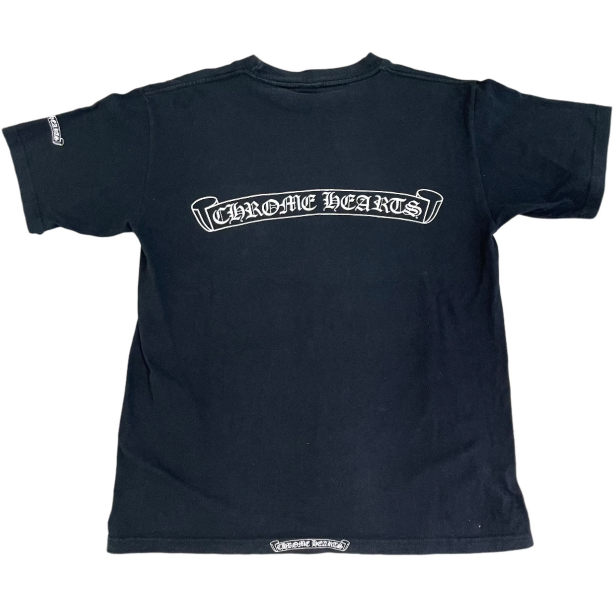 Chrome Hearts Black Vintage 90s Scroll Pocket Tee (PREOWNED)