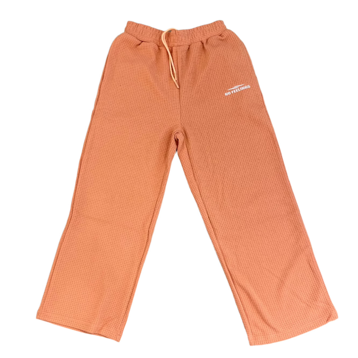 No Feelings Waffle Sweats Peach