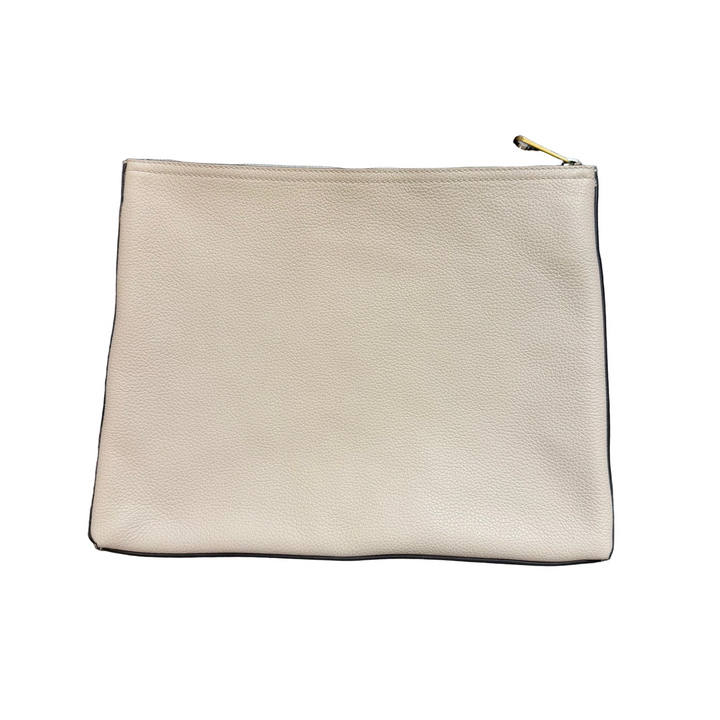Gucci Web Print Leather Pouch (PREOWNED)