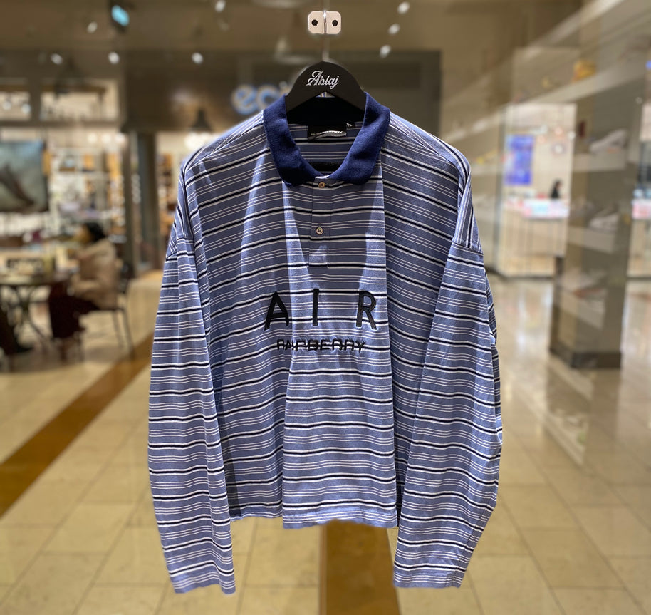 GV Gallery Air Raspberry Long Sleeve Polo Aqua (PREOWNED)