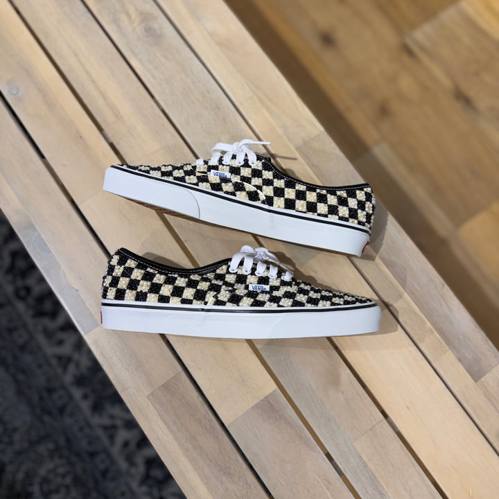 Golden Coast Checkered Pearlized Authentics Vans