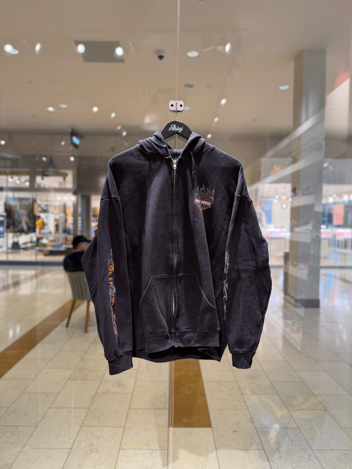 Harley Davidson Vintage Oakland CA Zip-Up Hoodie