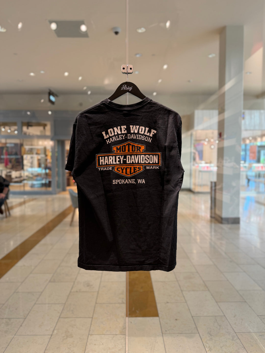 Harley Davidson Vintage Spokane Motorcycle Girl T-Shirt
