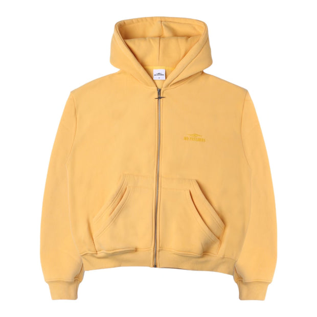 No Feelings Banana Yellow 4PF Zip Up Hoodie