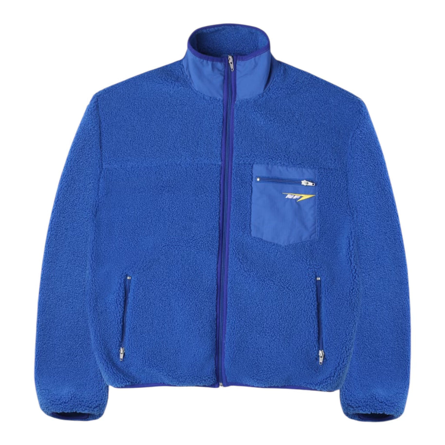 No Feelings Blue Sherpa Zip Up