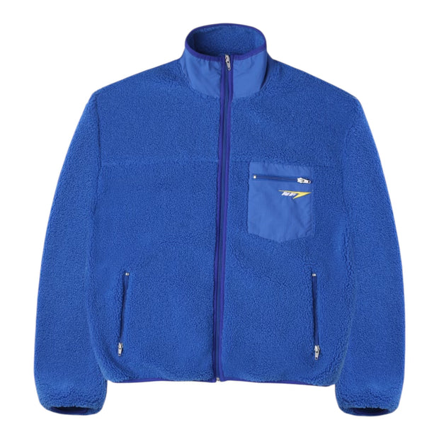 No Feelings Blue Sherpa Zip Up