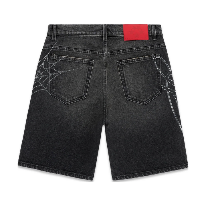 SP5DER Web Script Denim Shorts
