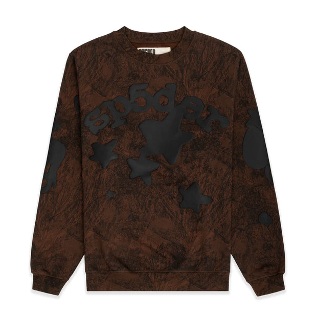 SP5DER Beluga Real Tree Camo Crewneck