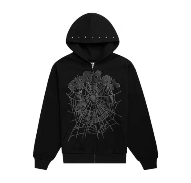 SP5DER OG Web Studded Zip Hoodie