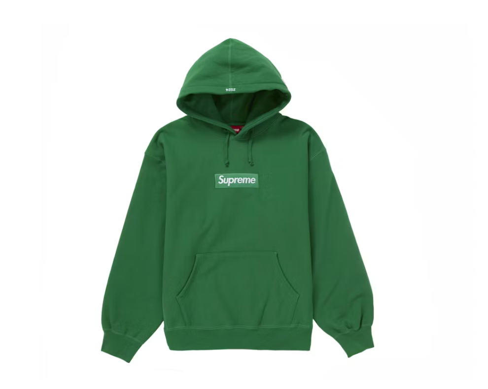 Supreme Box Logo Hooded Sweatshirt (FW24) Green