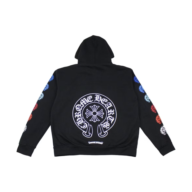 Chrome Hearts Multi Color Horseshoe Logo Zip Up Hoodie (PREOWNED)