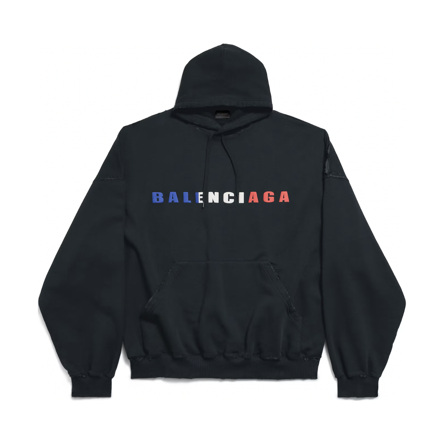 Balenciaga International Hoodie Faded Black
