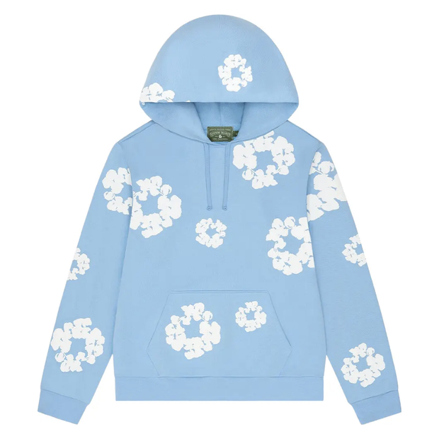 Denim Tears Cotton Wreath Hoodie Light Blue