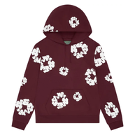 Denim Tears Cotton Wreath Hoodie Burgundy