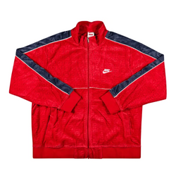 Supreme x Nike Velour Track Jacket Red