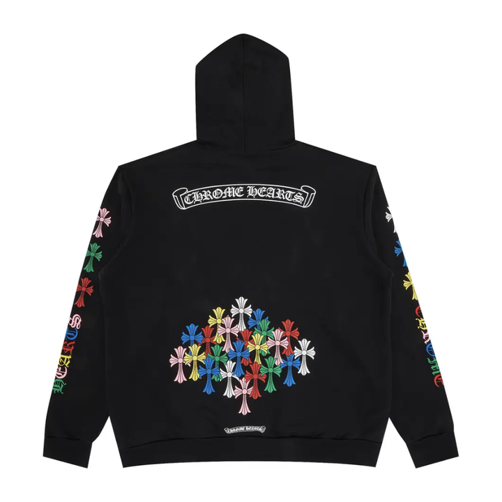 Chrome Hearts Multi Color Cross Hoodie Black