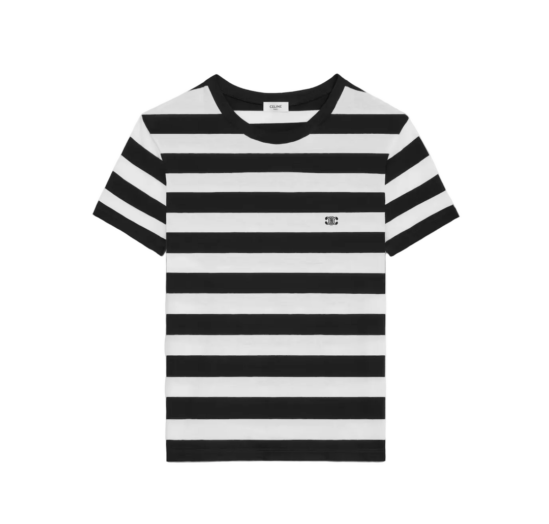 Celine Triomphe Loose T-Shirt In Cotton Jersey