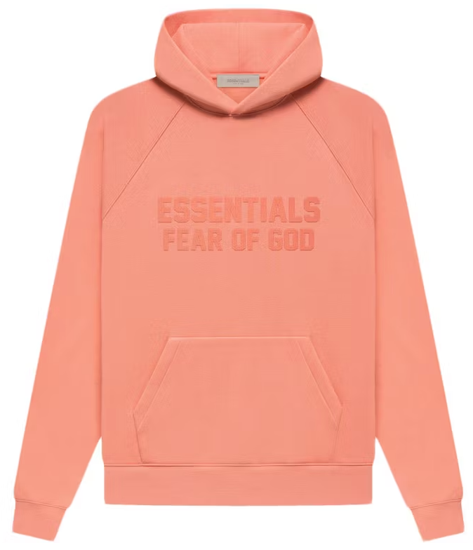 Fear of God Essentials Hoodie Coral Front Hit