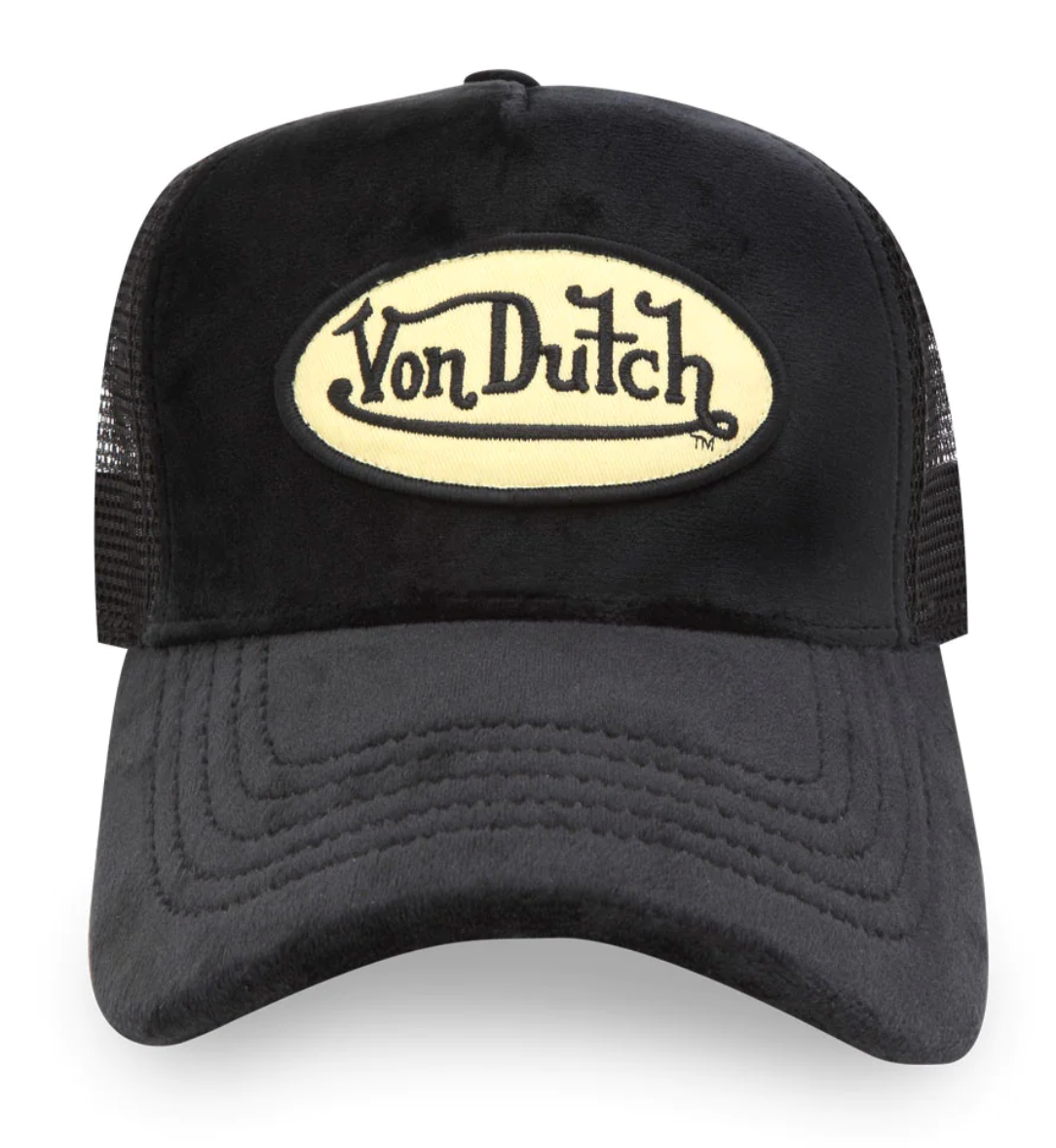 Von Dutch Velvet Black Trucker