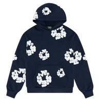 Denim Tears Cotton Wreath Hoodie Navy