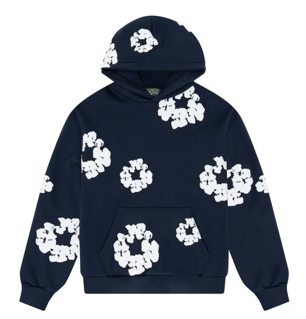 Denim Tears Cotton Wreath Hoodie Navy