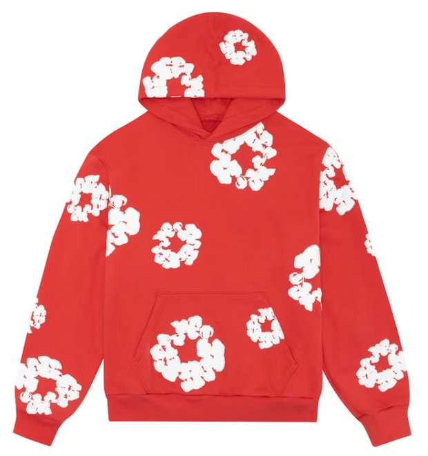 Denim Tears Cotton Wreath Hoodie Red