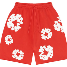 Denim Tears Cotton Wreath Shorts Red